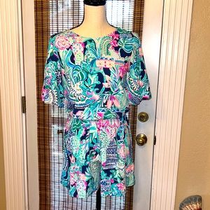 Lilly Pulitzer Britton Romper Lookin Sharp Size SM NWT